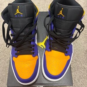 Jordan Air Mid in Dark Concord and Taxi